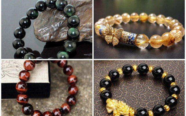 Vòng tay phong thủy kết hợp đá tự nhiên mang ý nghĩa may mắn và bình an.